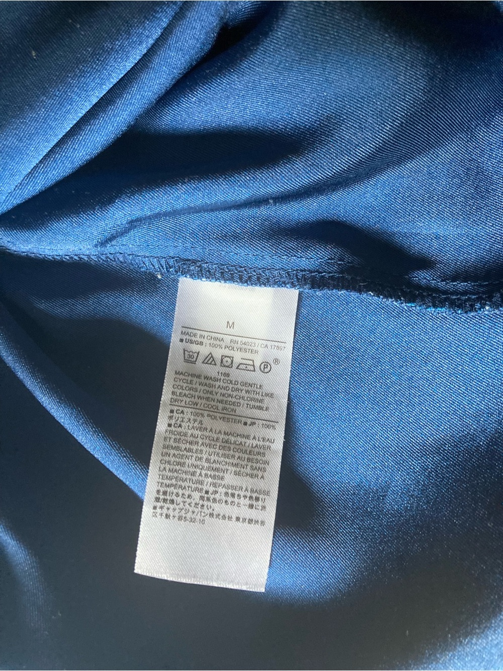 Banana Republic Factory Short Sleeve cropped Navy Button-Up Blouse - Picture 5 of 7
